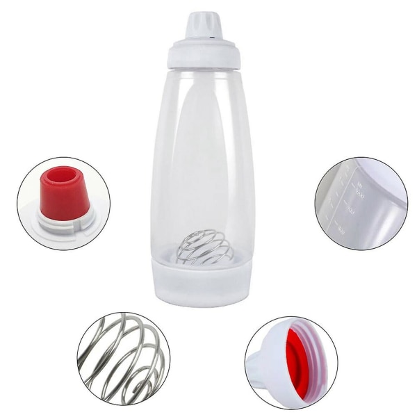 1000ml Cupcake-vohveli-pannukakkutaikinan ravistinpullo käsin taikinan sekoituspullo