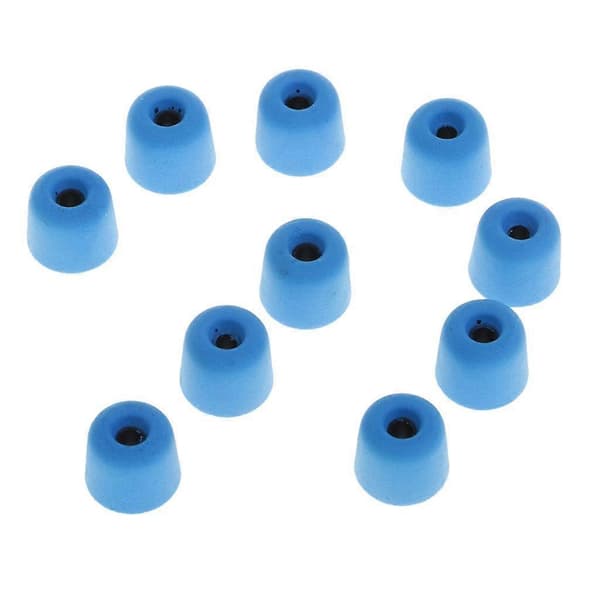 10x 3,0 mm Eard Memory Foam Ørepropper for In-Ear Hodetelefon Svart blue