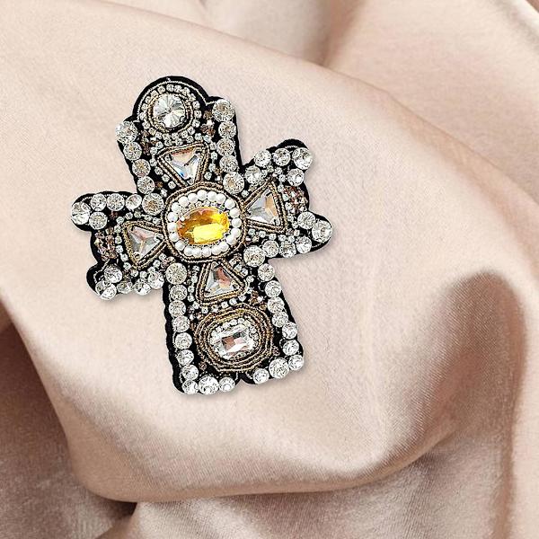 For Kreativ For Rhinestone For Cross Patch Stor For Cross Klær Merke Sy