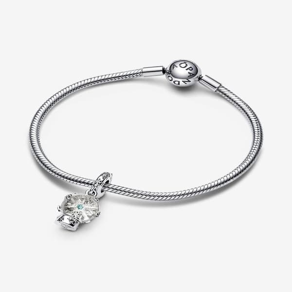 Pandora - Snowflake Snow Globe Charm - Sterling Silver