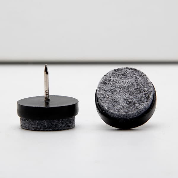 24 stk. møbelfødder i filt med søm - møbelfødder til stole - møbelbeskyttelse - bordbensbeskyttelse (28 mm)