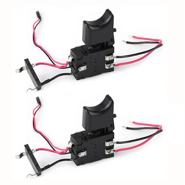 2 st elektrisk borrmaskinskontrollbrytare DC 7,2 V-24 V 16A sladdlös borrmaskin avtryckarswitch hastighetskontroll Bu