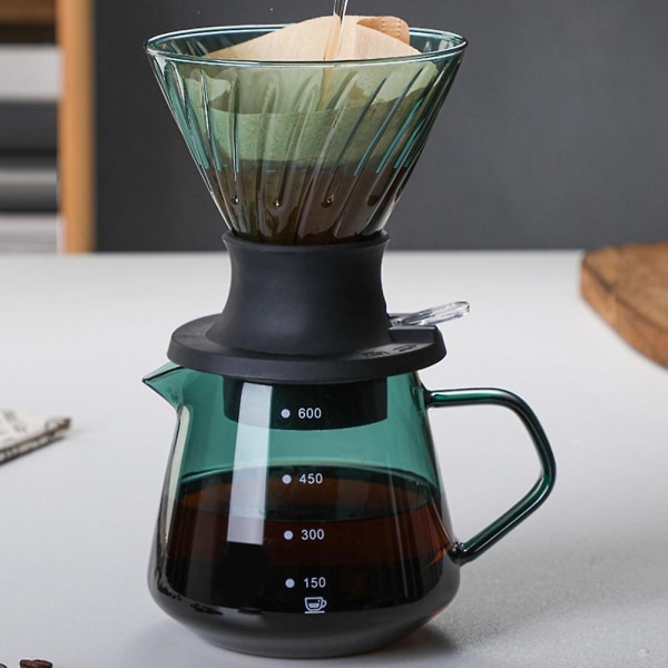 Nedsenkingsdrypperbryter Glass V60 helle over kaffetrakter V-form kaffedrypper og filtre V02