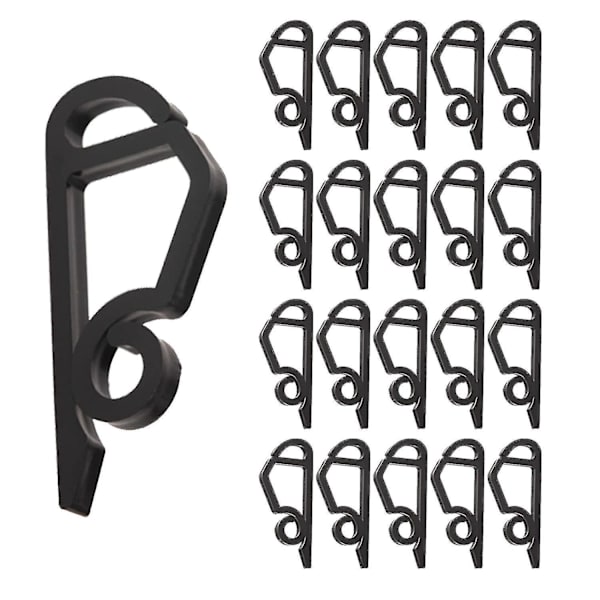 120-pack julgransklipp för utomhusbruk - väderbeständiga julgranshängare hängrännekrokar för Chris Y Black
