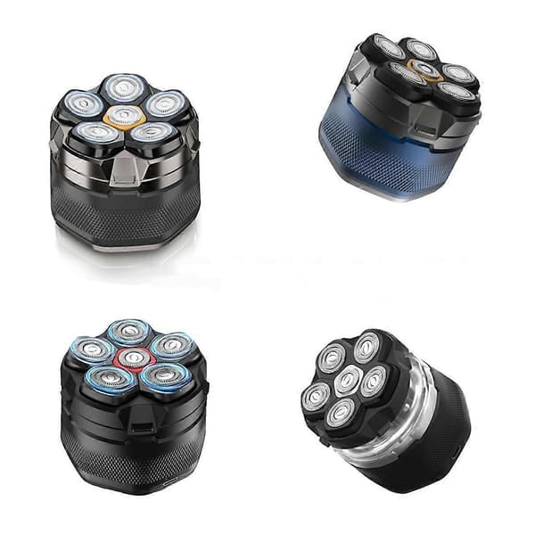 2 stk. 6-blads magnetisk erstatningsbarberhode, vaskbare barberbladshoder erstatning for hodebarbermaskin for menn