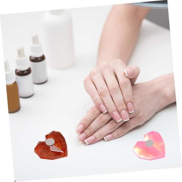 Magnetisk kristallbasstativ för nagelövning - Nagelkonstdisplaybräda i harts, 4 set