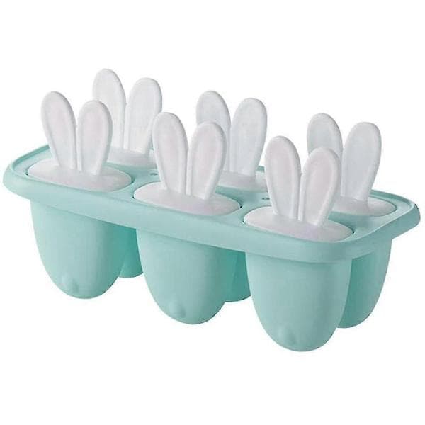 Genanvendelige Mini Popforme, 6 Miniature Ispindeforme Med Pinde BLUE