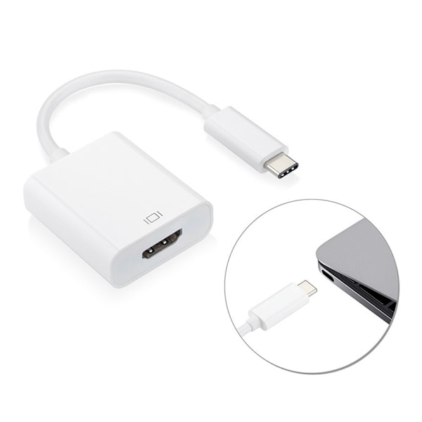 HD.1 - C til C-omformer - C til videokabeladapter White