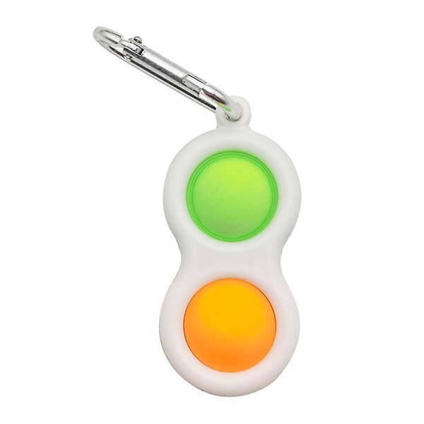 Toy Anti Stress Nyckelring, Mini Pinch Sensory Toy, För hem och kontor Barn Vuxna Relax Green + Orange