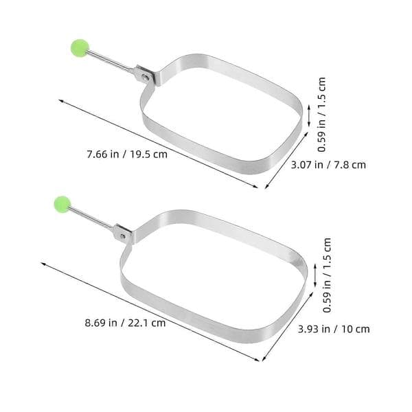 Æggering kageform i rustfrit stål til bagning 2 stk. non-stick køkkenredskab
