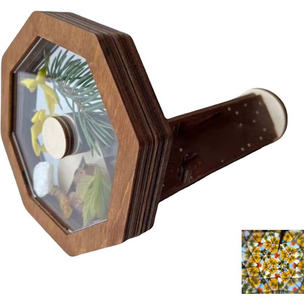 Wabjtam DIY Kalejdoskop Kit, magisk roterende kalejdoskop kit, børns pædagogiske legetøj, fyldt med blomster, til naturelskere gave