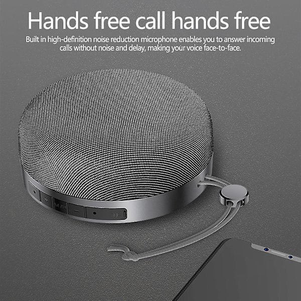 Bluetooth-kaiutin, kannettava langaton Bluetooth-kaiutin basso HD-stereolla, vedenpitävä kotiin, ulkoiluun ja matkustamiseen