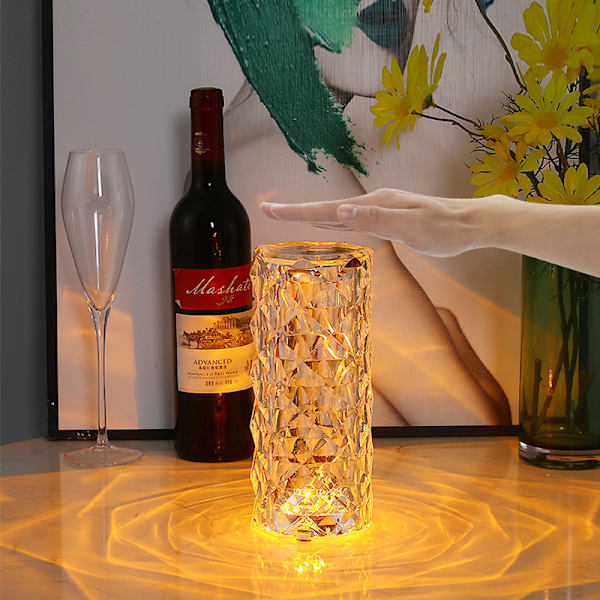 Värikäs kristalliakryyli LED-pöytälamppu 16 colors