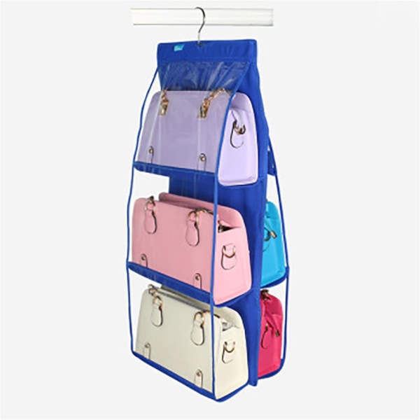 Plassbesparende Bag Organizer Garderobe Hengende 3-lags 6-bags Oppbevaringsveske Undertøy