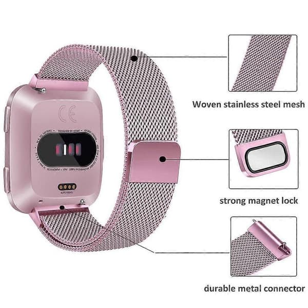 For Fitbit Versa 2 / Fitbit Versa / Fitbit Versa Lite Reim Black