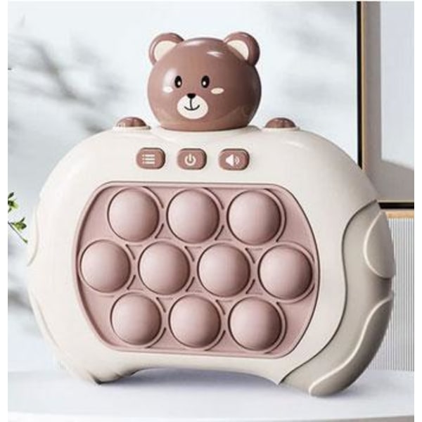 BROWN BEAR Pop It Game - Pop It Pro Light Up Game Quick Push Fid