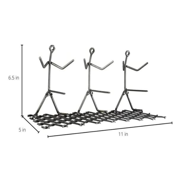 Grillstativ i rustfrit stål til pølser og skinke 11*5*6.5in