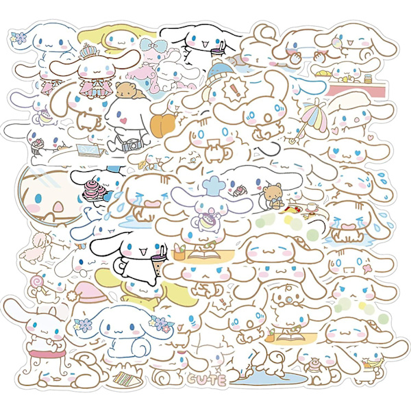 Cinnamoroll-klistremerker - søte tegneserieklistremerker for Hydro Flask, bærbare datamaskiner, vannflasker, skateboard for barn og tenåringer