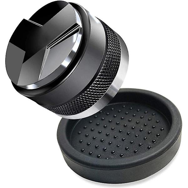 51mm kaffedistributør og tamper, 51mm til Dedica Portafilter med silikone tampermåtte, justerbar De