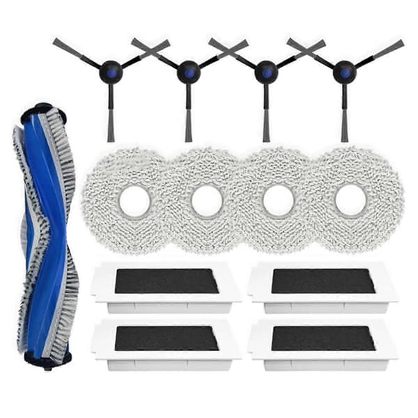 Reservedele til DEBOT T30S COMBO robotstøvsuger, hovedbørste, sidebørste, HEPA-filter, moppepude, klud As Shown