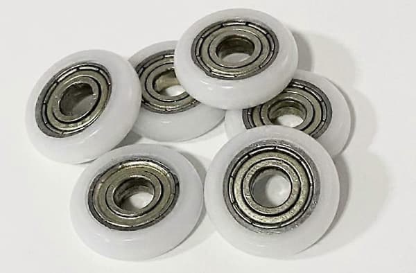 Brusekabineruller, diameter 17,7 mm, sæt med 8