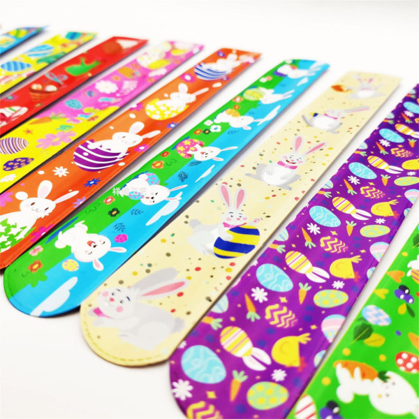 Påsk - Slap Armband For Kids - Snap Armband Party Favors (10-pack)