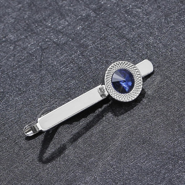Ny enkel stil metal krystal sølv slips klips til mænd bryllup slips slips lås
