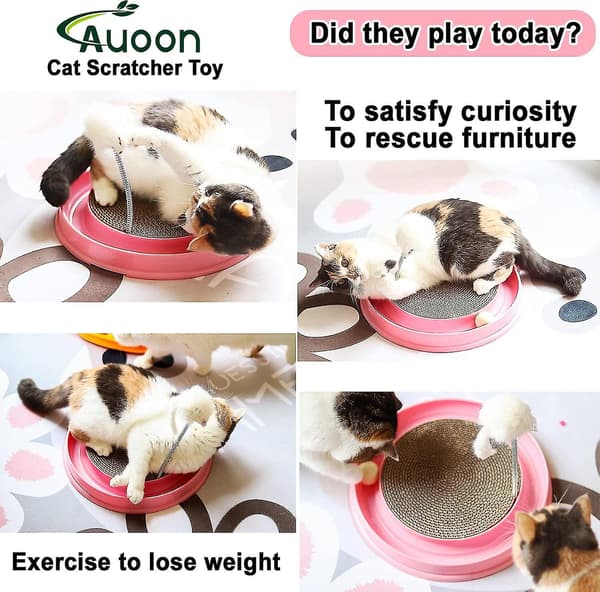 Cat Scratch Toy, Cat Turbo Toy, Interactive Training Exercise with Mouse Toy with Turbo and Ball (hy)