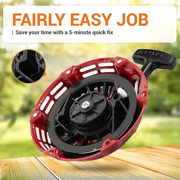 Ultra Holdbar Gx160 Tilbagetrækningsstarter Reservedel Af - Præcis Pasform Til Honda Gx120 Gx160 Gx200 Samling Udskiftning Sort 28400-z0t-003za