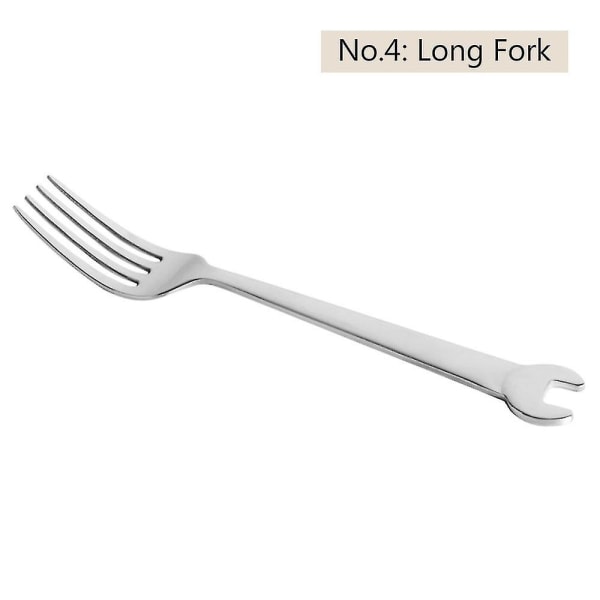 304 rostfritt stål porslin Creative skiftnyckel form gaffel sked middag biff Cutter Nyckel Bestick F