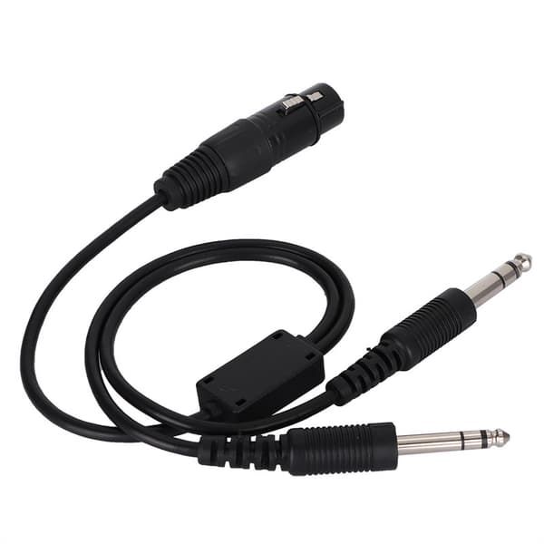 Adapterkabel for Airbus XLR til GA Dual Plug 5-pinns headset - Flygplansheadsetkabel size 0.1
