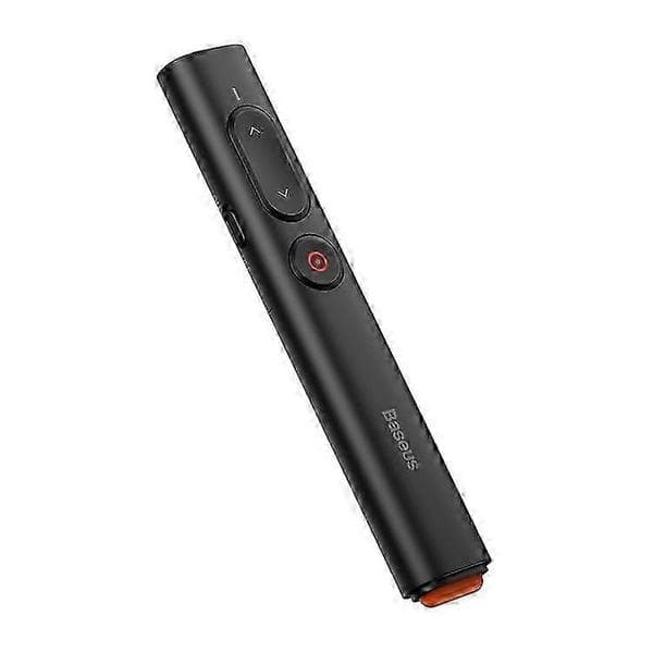 Baseus ACFYB-B01 Orange Dot RF2.4GHz PPT Trådløs Multimediepresentatør Sidevenderpenn, Ungdomsversjon, Kontrollavstand: 30m (Svart)