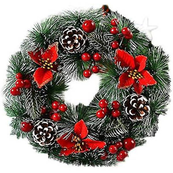 Ny julekrans høstdekorasjon håndlaget dørkrans floral nissedekorasjon god jul dekorasjoner til hjemmet