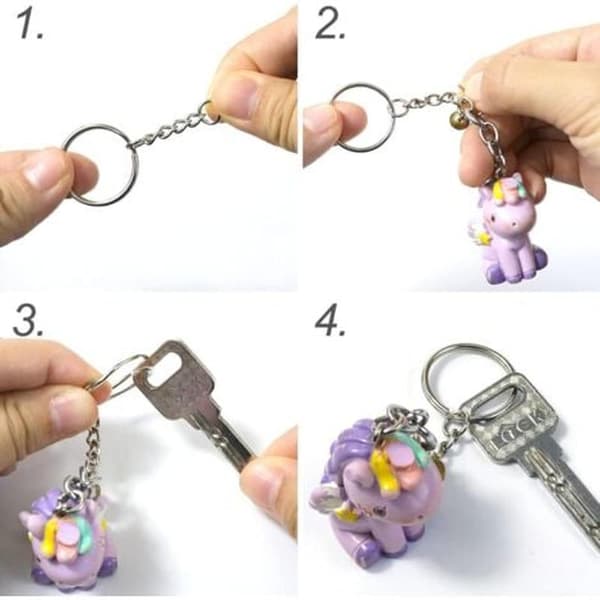 70 Styk Nøgleringe, 25 mm Nøgleringe, Nøgleringe med Kæde, Mini Åbne Springringe, Split Nøgleringe, til DIY Håndværk, Nøglerings Tasker Dekor Multicolor