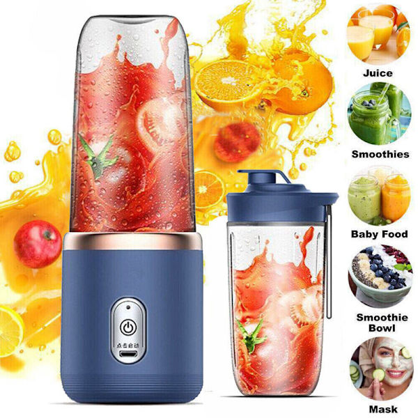 400+400ml Multifunksjonell Stativ Mikser Smoothie Maker Rustfritt Stål Mikser Røremaskin