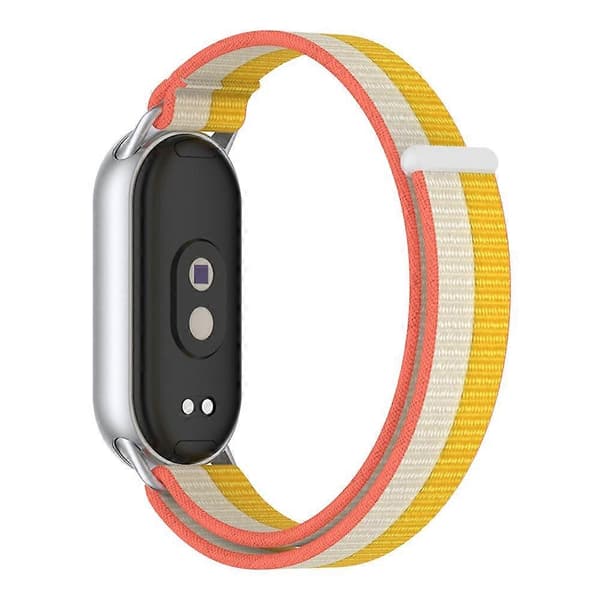 Håndleddsstropp kompatibel med Xiaomi Smart Band 10 / 9 / 8 Magic Tape Nylon Loop Klokkereim Beige