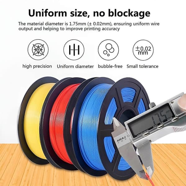 3D-printerfilament PLA PETG plast 1 kg 1,75 mm, flokefri, 3D-utskriftstrådmaterialer