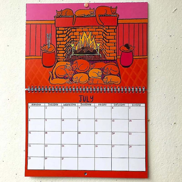 2024 Kalender, 2024 Kitty Kalender, Katt Väggkalender 2024, 12 Månaders Katt Kalender Gåvor För Kattälskare 2Pcs