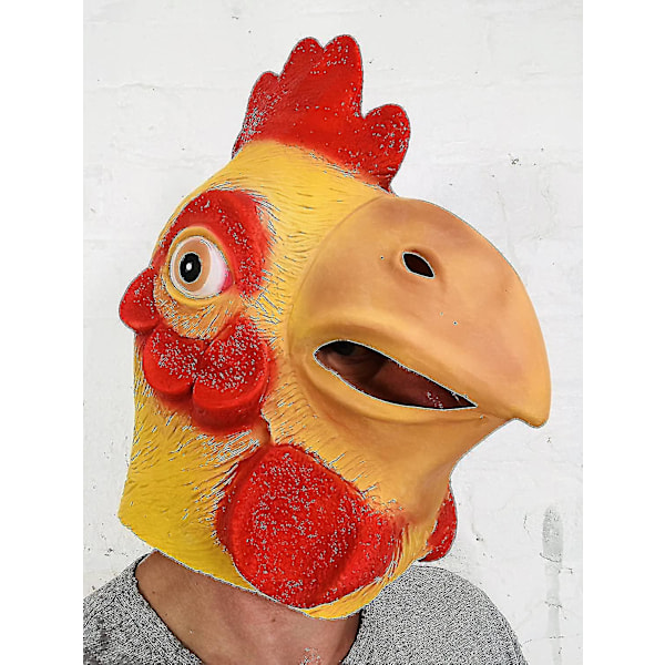 Rolig Tuppmask i Latex för Fester och Halloween - Djurdräkt