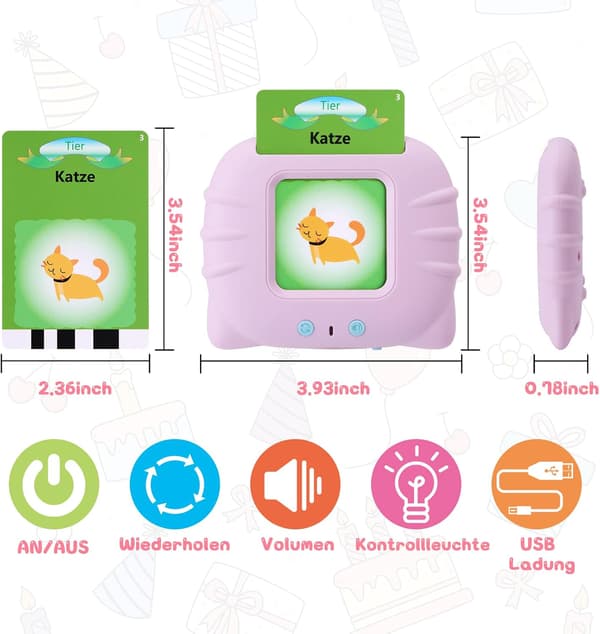Pedagogiske leker for 1-6 åringer, flash-kort for barn 112 ark