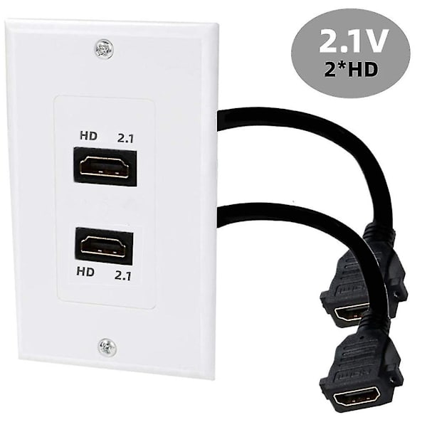 Lige stik HDMI-kompatibel vægpanel frontplade hun til hun-stik