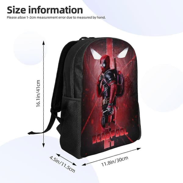 j1752 Deadpool Børne Rygsæk Skoletaske Elementary Studenter Tasker til Teenagere Drenge e1752