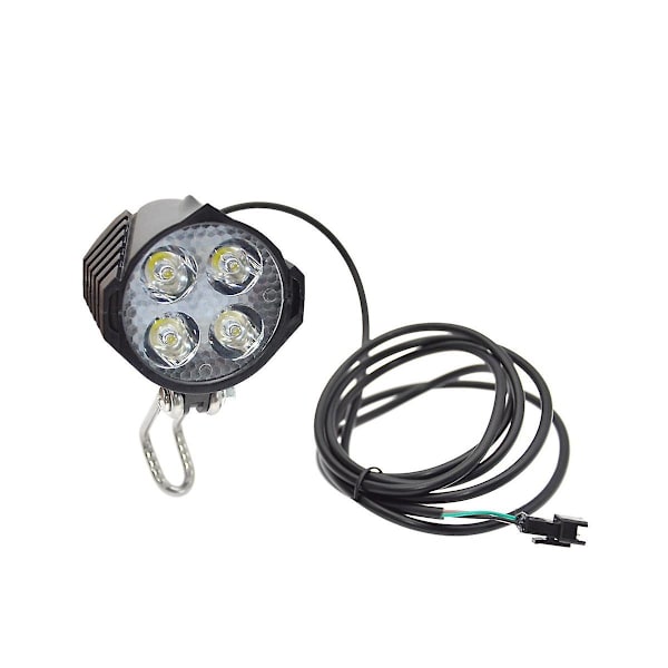 Ebike E-cykel 36v-48v Elcykel Ljus Med Horn Vattentät Huvudlampa Horn Set Framlampa