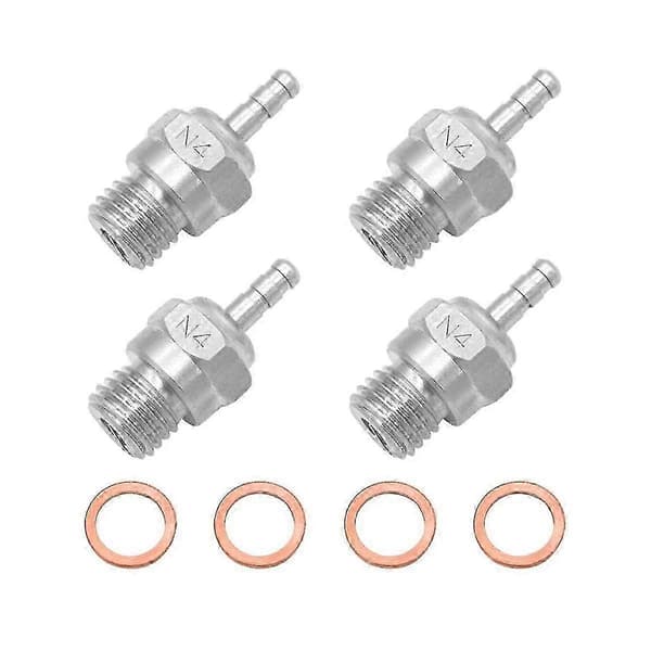 4 stk. Gløderør N4 Tændrør Nitro Motor Dele Udskift Os Til Redcat 1/8 1/10 Rc Bil Lastbil