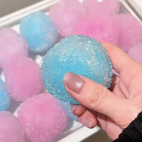 2-pack krispiga mjuka formbara kläm-sensorbollar, släta ishud-handfidgetleksaker, bärbara taktil-leksaker för daglig avkoppling red、green