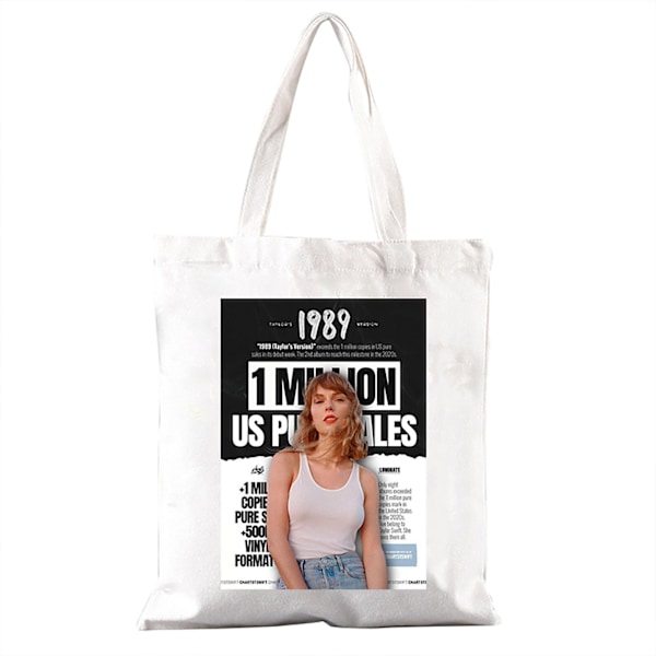 Taylor Swift The Eras Tour Canvas Shopping Bag Shoulder Tote Shopper Bags Gifts For Ts Fans Music Lovers