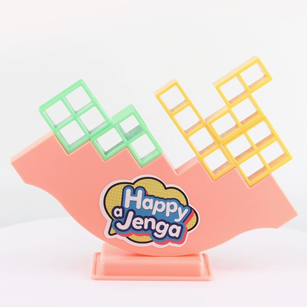 Tetra Tower Balance Game - Russisk Byggeklodser Tetris Tower Balance Game