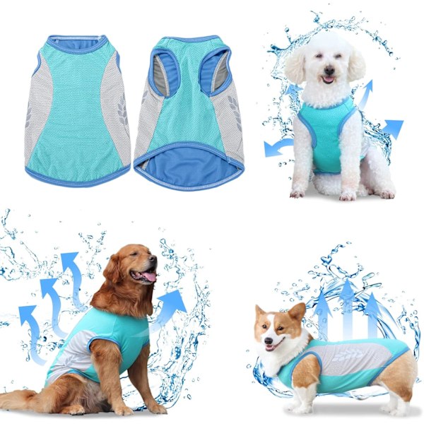 Dog Cooling Vest Instant Cooling T-Shirts for Summer Dog Jacket for Walking Running High Visibility for Outdoor Activities（Large）