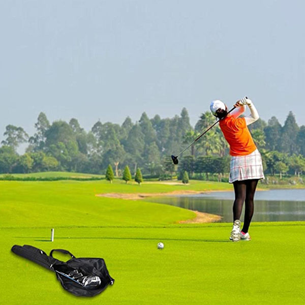 Kynä golf-laukku - Golf kevyt kantolaukku Taitettava mailapussi - Kevyt Driving Range kantolaukku Kurssin harjoituslaukku Driving Rangelle