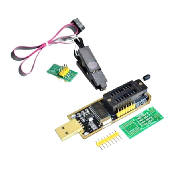 Ch341a 24 25-serien Eeprom Flash Bios USB -programmeringsmodul + Soic8 Sop8 testklämma för Eeprom 93cxx As shown